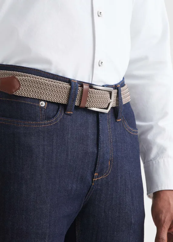 Performance Stretch Belt - Beige/Brown sold by DUER