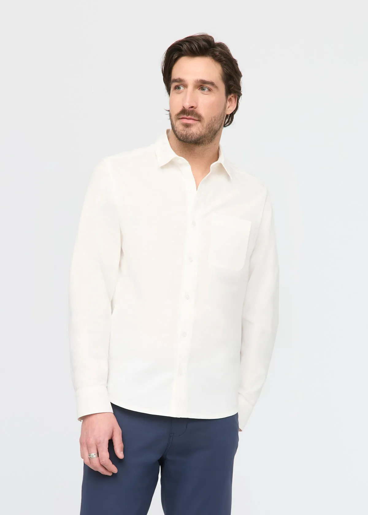 Imperfect Effortless Oxford Shirt - White sold by DUER