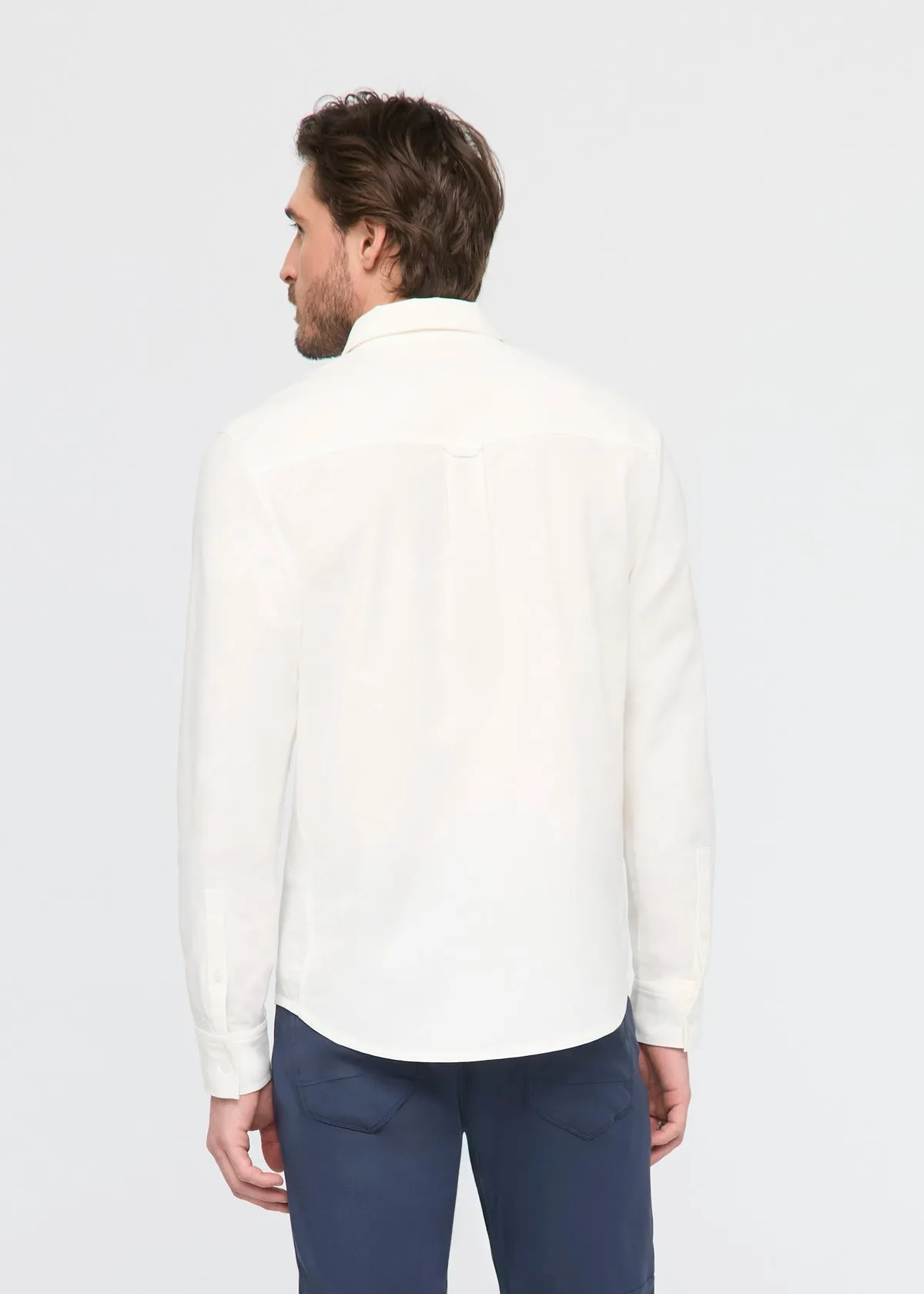 Imperfect Effortless Oxford Shirt - White sold by DUER product image thumbnail 4