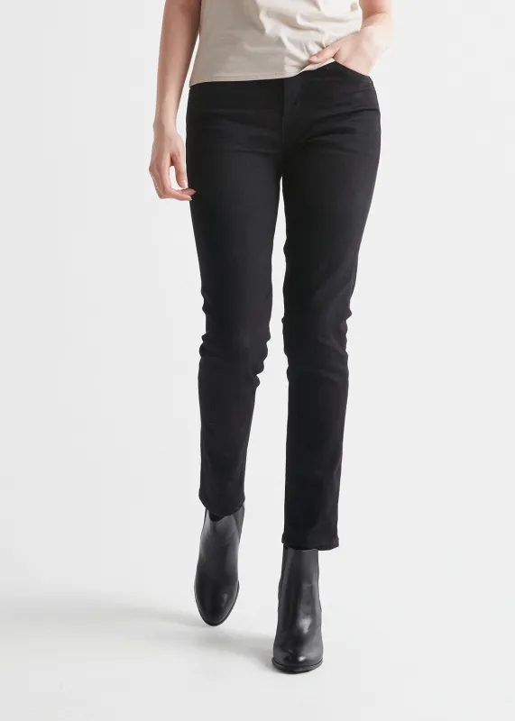 Midweight Denim High Rise Taper - Black sold by DUER