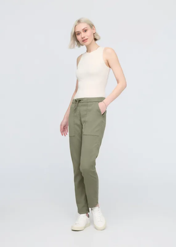 No Sweat Harbour Pant - Light Olive sold by DUER