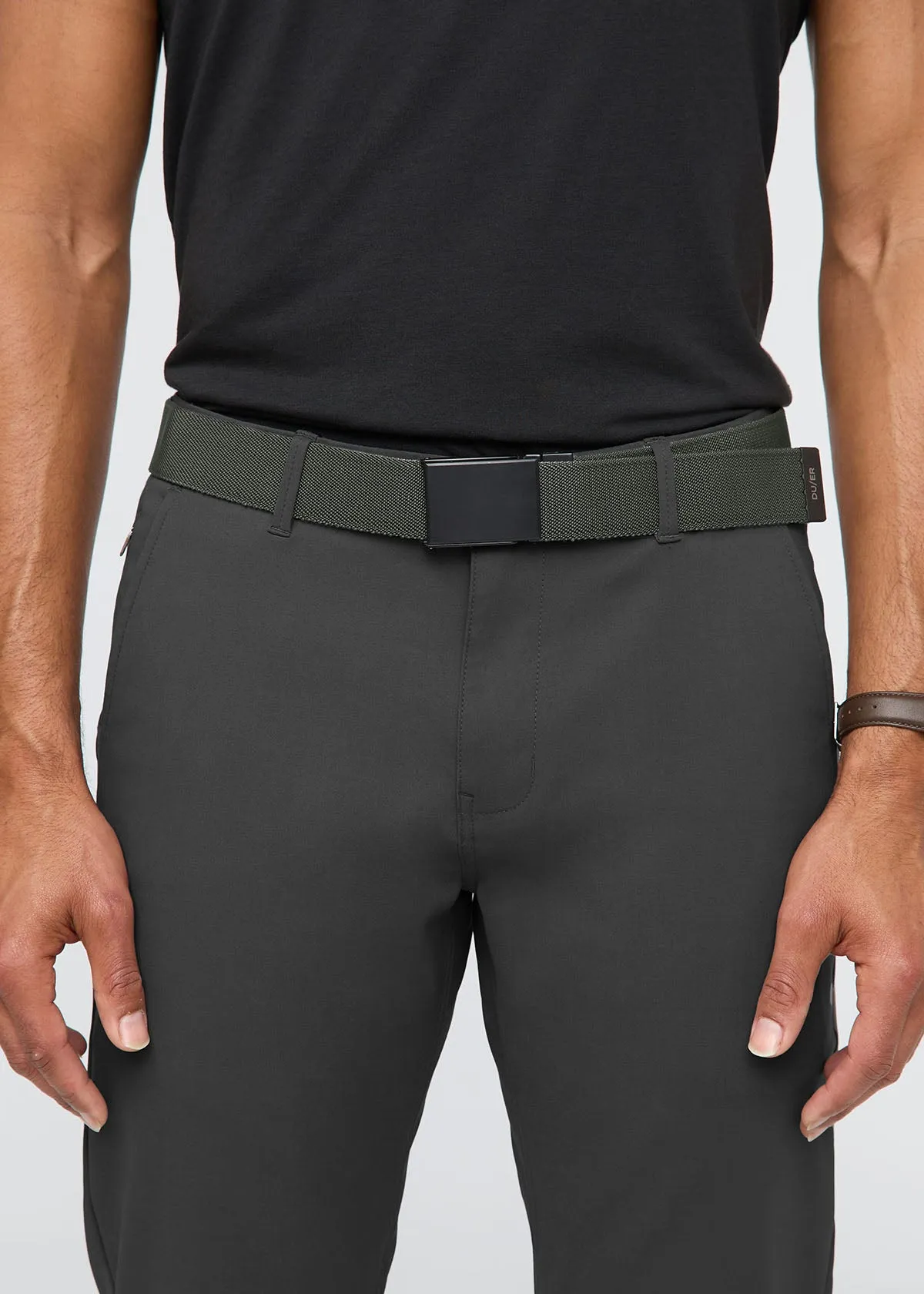 Reversible Stretch Belt - Evergreen/Light Fern sold by DUER