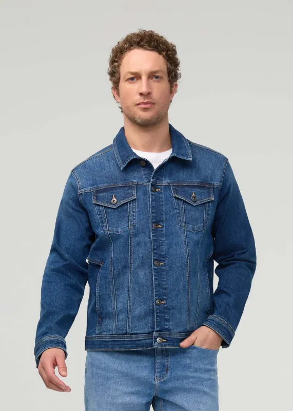 Performance Denim+ All Season Trucker Jacket sold by DUER