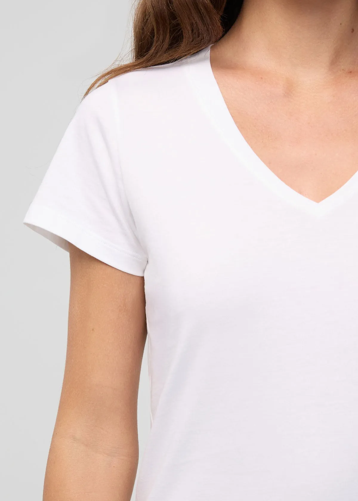 PurePima Slim V-Neck - White sold by DUER product image thumbnail 5