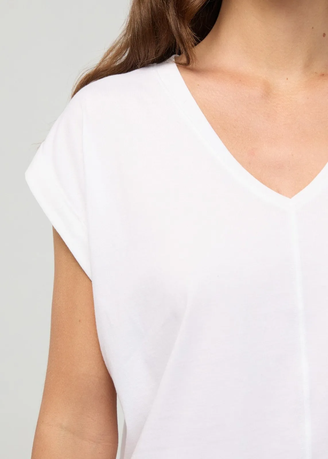 PurePima Dolman V-Neck - White sold by DUER product image thumbnail 5