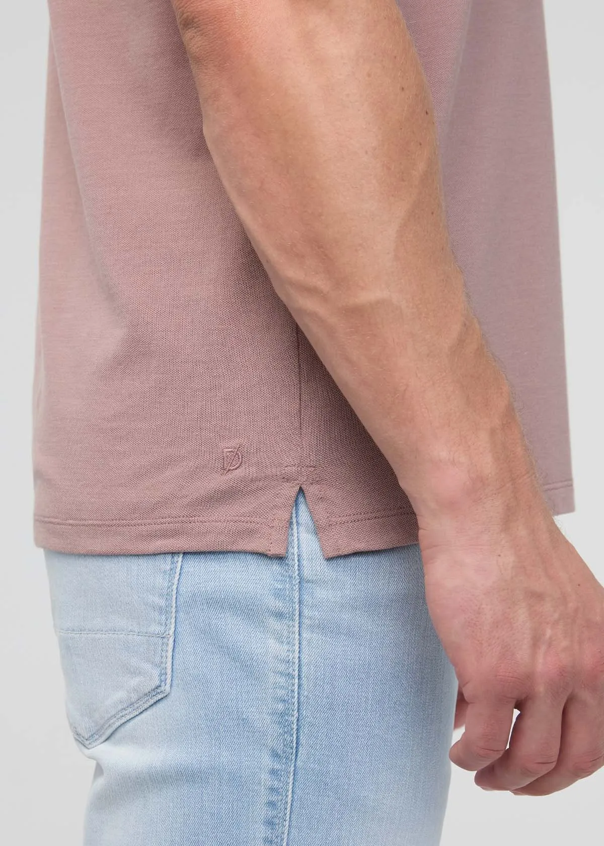 Air Flow Pique Polo - Hazy Mauve sold by DUER product image thumbnail 4