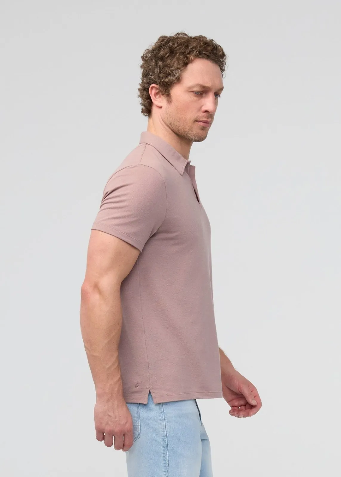 Air Flow Pique Polo - Hazy Mauve sold by DUER product image thumbnail 3