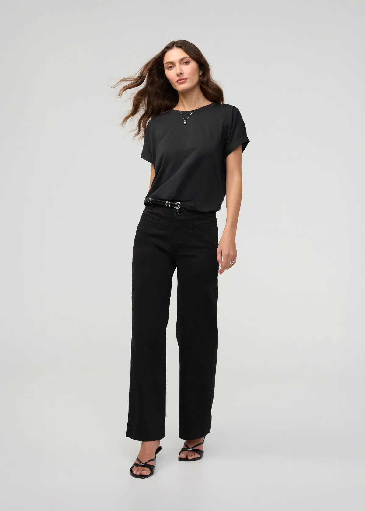 FlexTwill High Rise Trouser - Black sold by DUER
