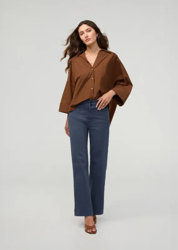 FlexTwill High Rise Trouser - Heritage Blue sold by DUER