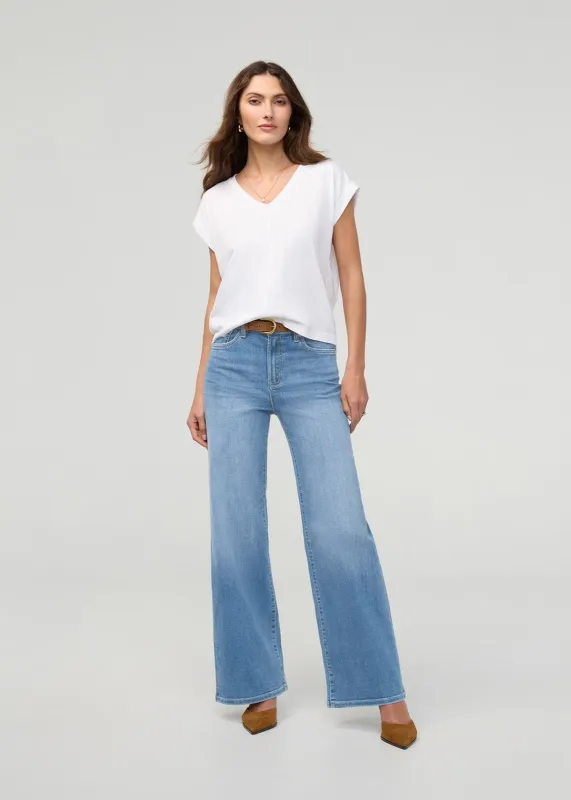 Performance Denim+ High Rise Wide Leg sold by DUER