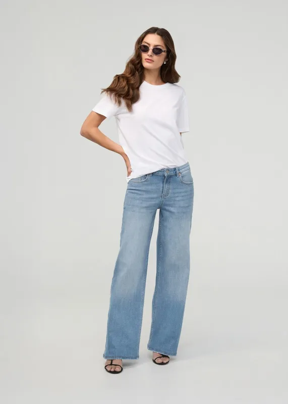 Performance Denim+ Mid Rise Loose Straight - Current made by DUER