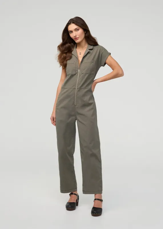 Live Lite Boiler Suit - Thyme sold by DUER