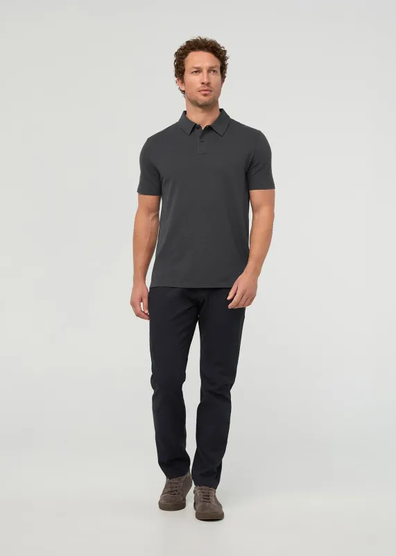 Air Flow Pique Polo - Charcoal made by DUER