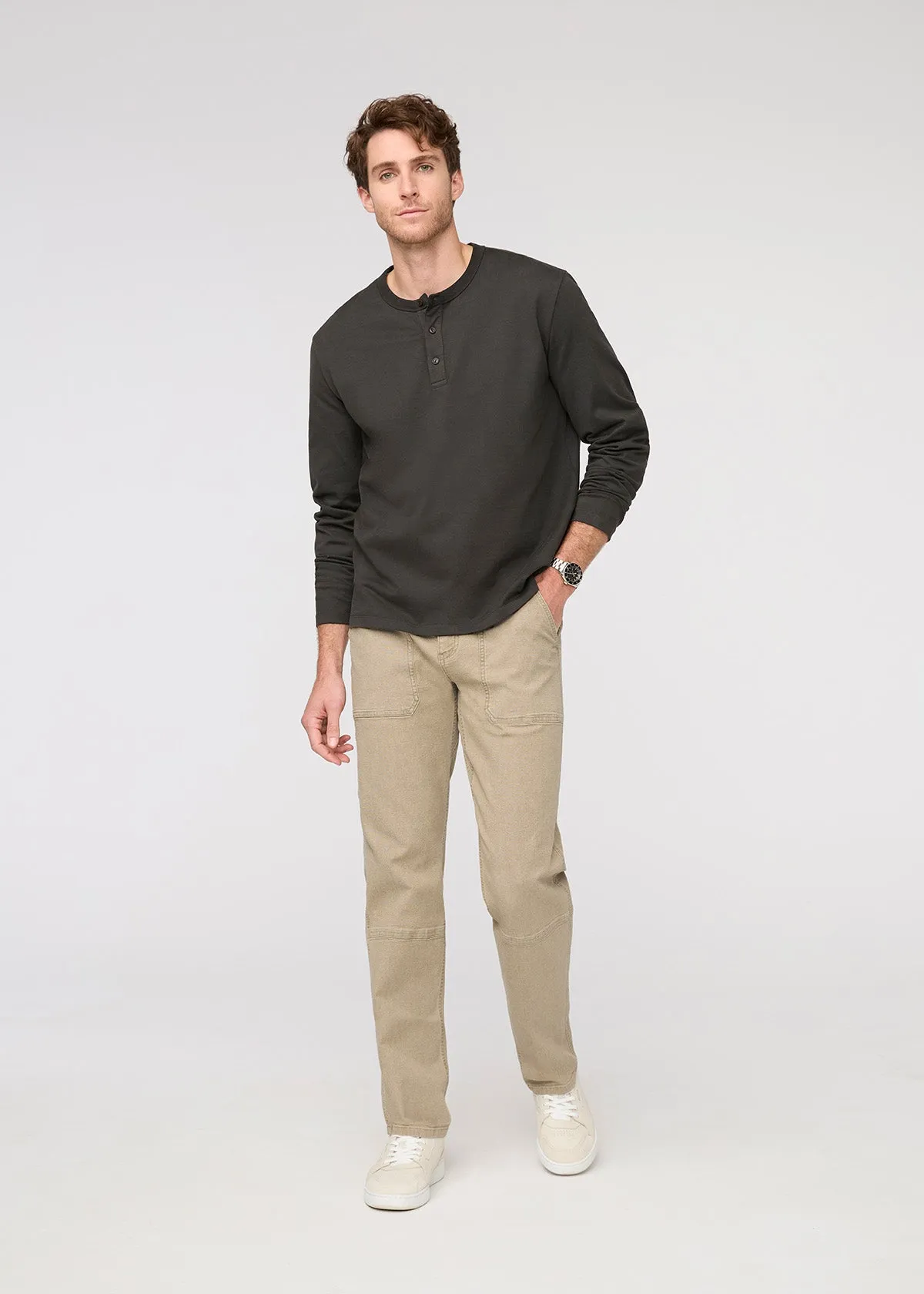 Stretch Canvas Utility Pant - Tan sold by DUER