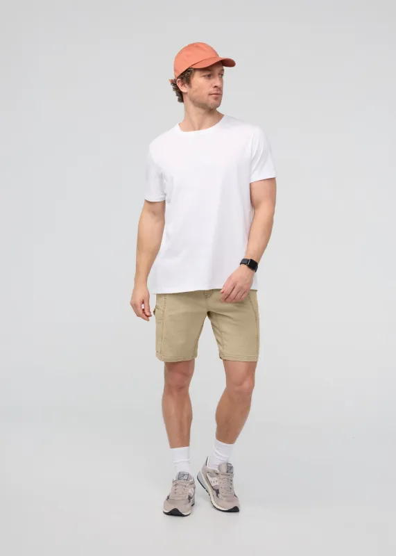 Stretch Canvas Cargo Short - Tan sold by DUER
