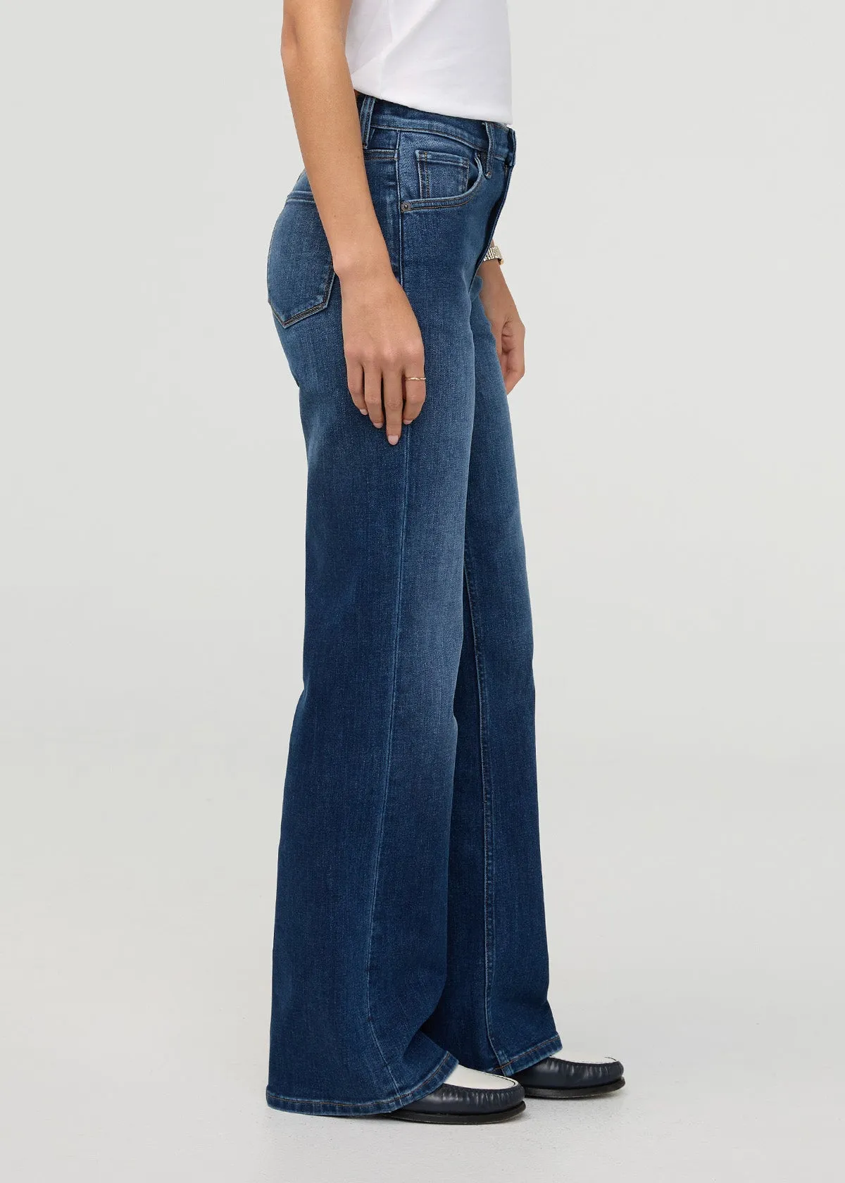 Performance Denim+ High Rise Wide Leg - Night Harbour sold by DUER product image thumbnail 3