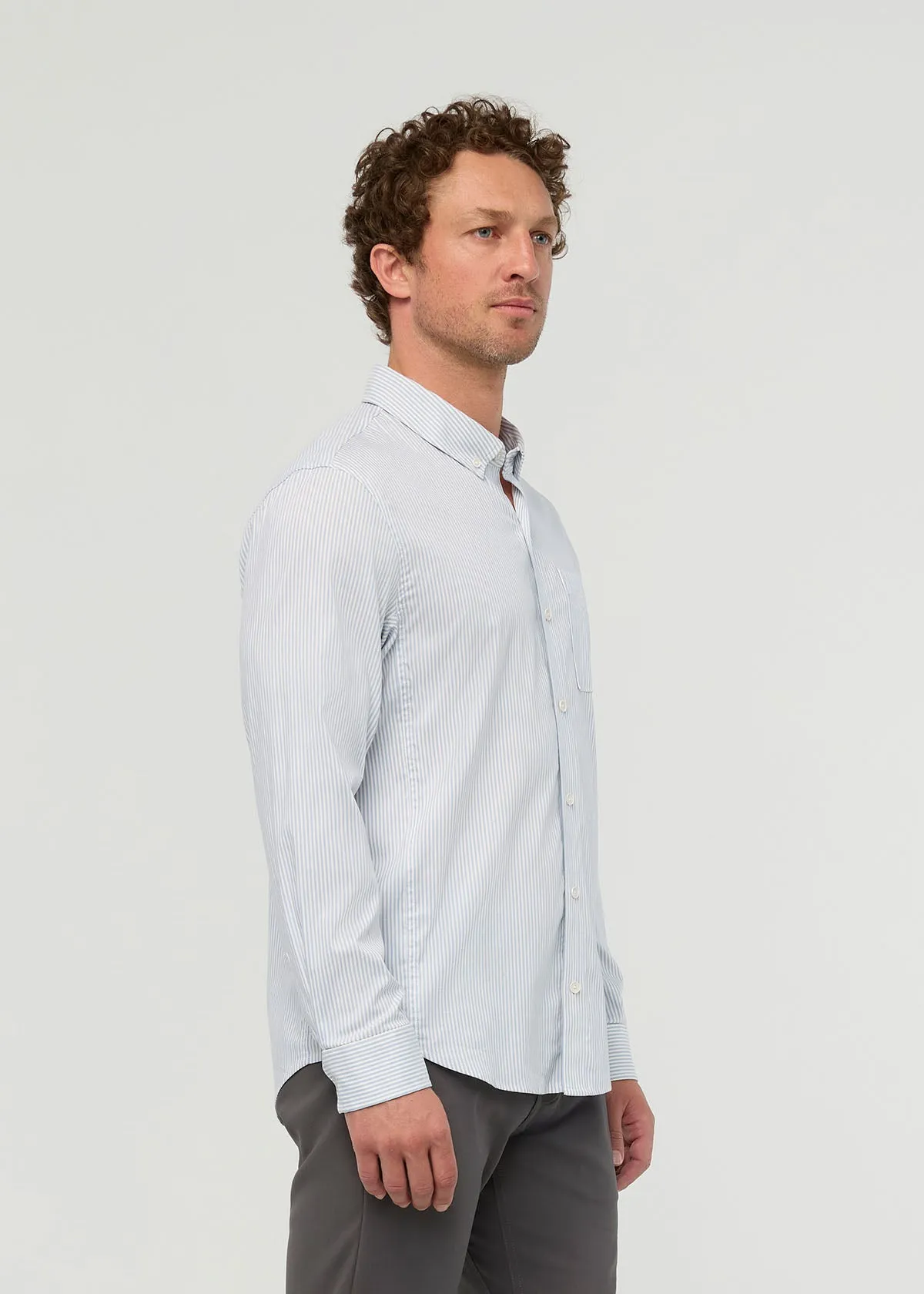 Cloudweight Twill One Pocket Shirt - Blue Stripe sold by DUER product image thumbnail 3