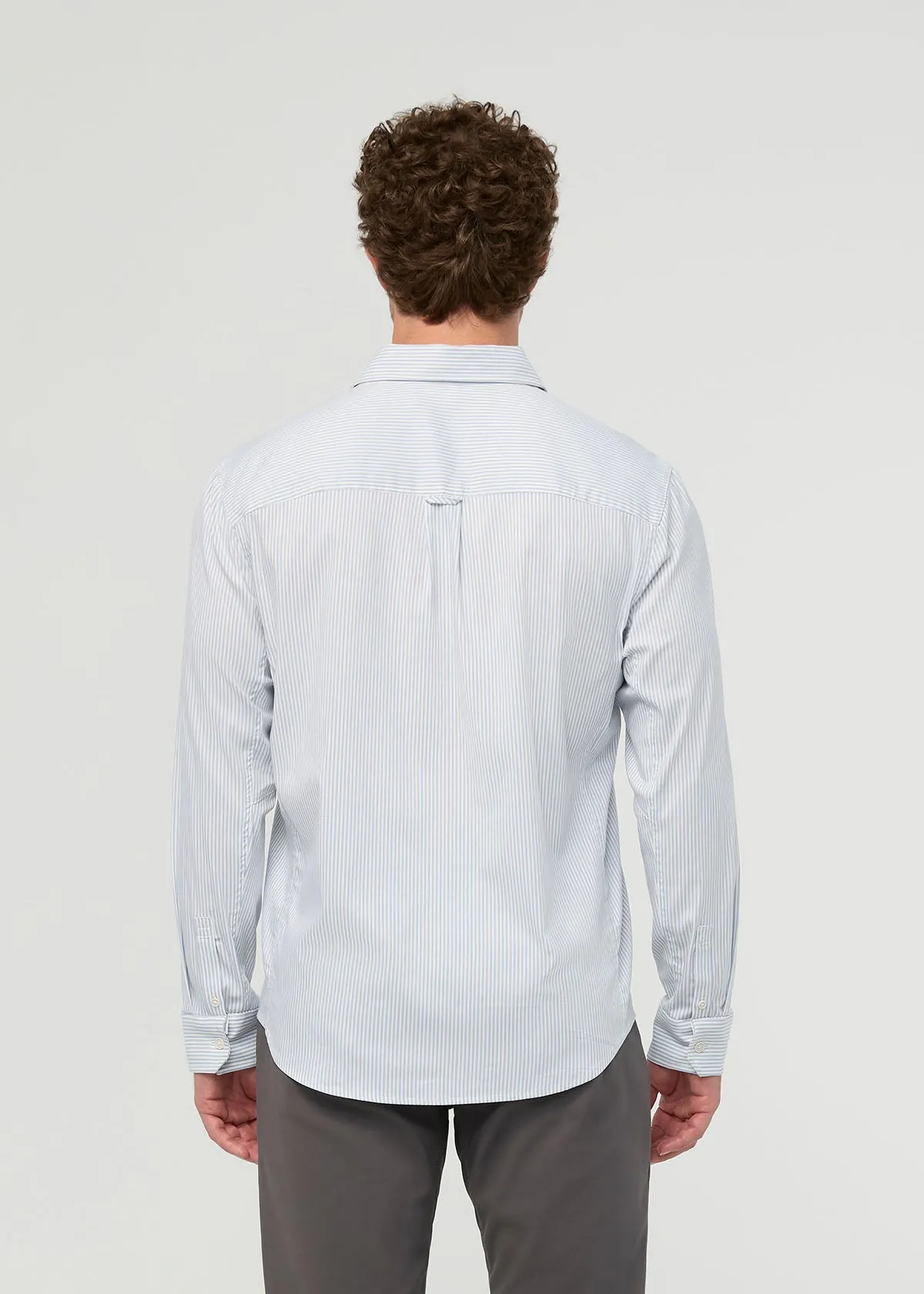 Cloudweight Twill One Pocket Shirt - Blue Stripe sold by DUER product image thumbnail 4