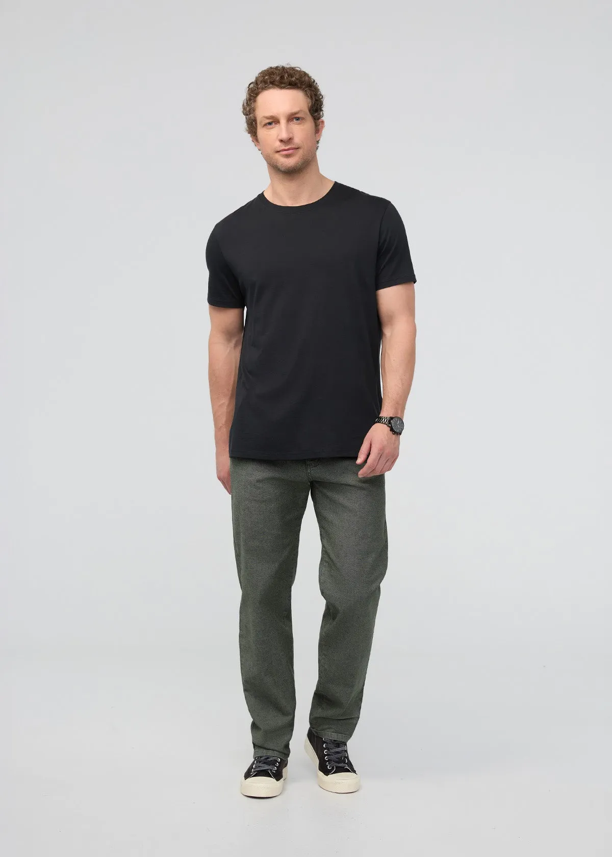 Stretch Canvas Relaxed Straight Chino - Black Spruce sold by DUER