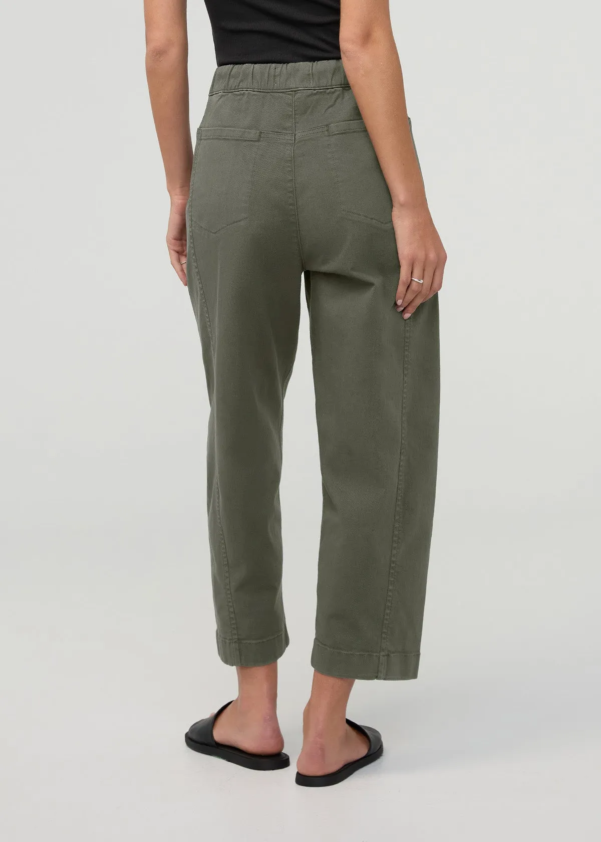 FlexTwill Barrel Pull On Pant - Thyme sold by DUER product image thumbnail 4
