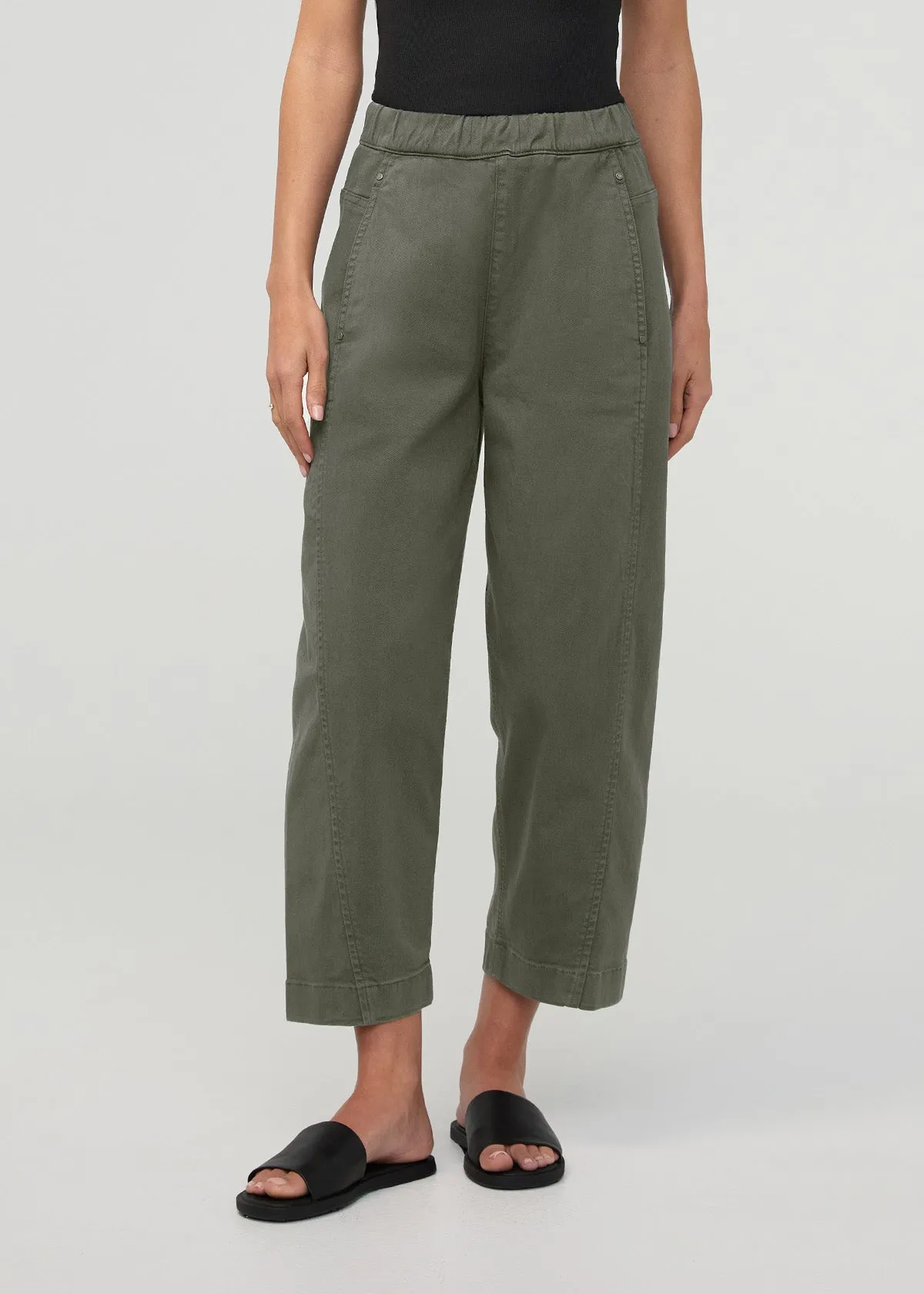 FlexTwill Barrel Pull On Pant - Thyme sold by DUER product image thumbnail 2