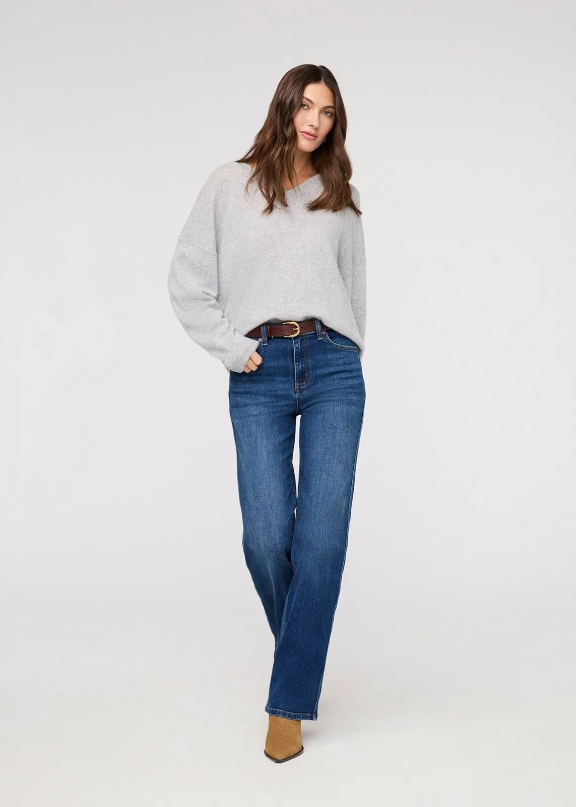 Performance Denim+ High Rise Straight - Blue Maize sold by DUER