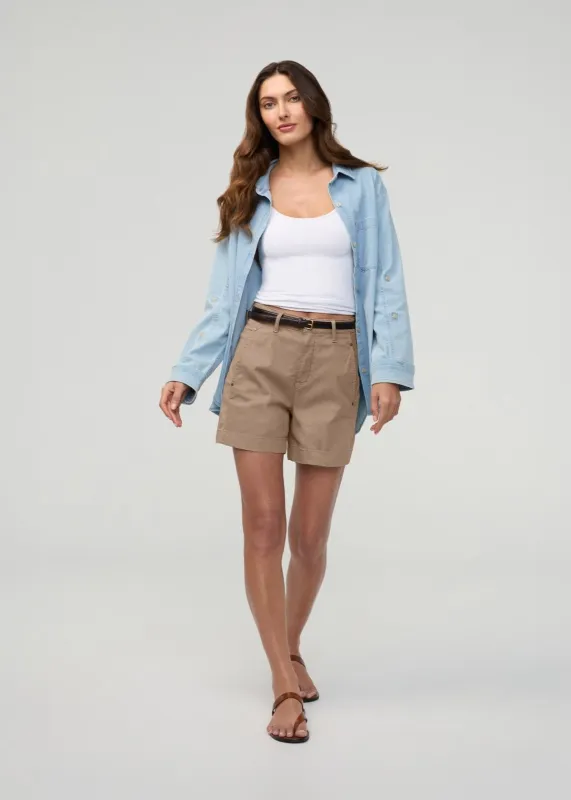 Live Lite High Rise Short - Desert Tan made by DUER