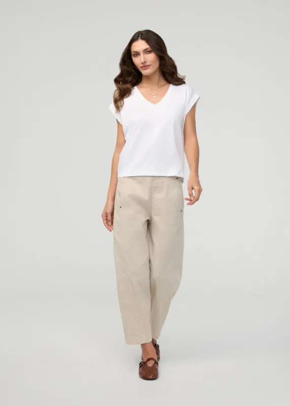 FlexTwill Barrel Pull On Pant - Sandstone made by DUER