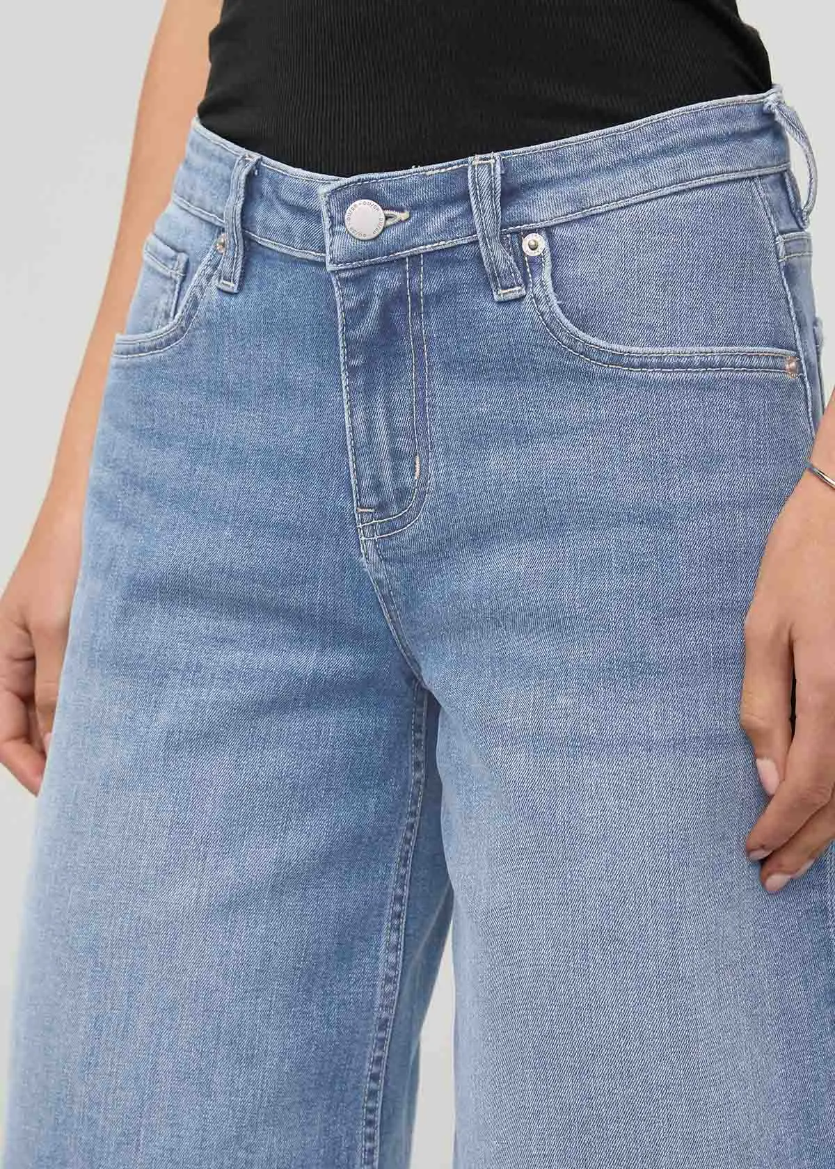 Performance Denim+ Mid Rise Loose Short - Vintage Seaside sold by DUER product image thumbnail 5