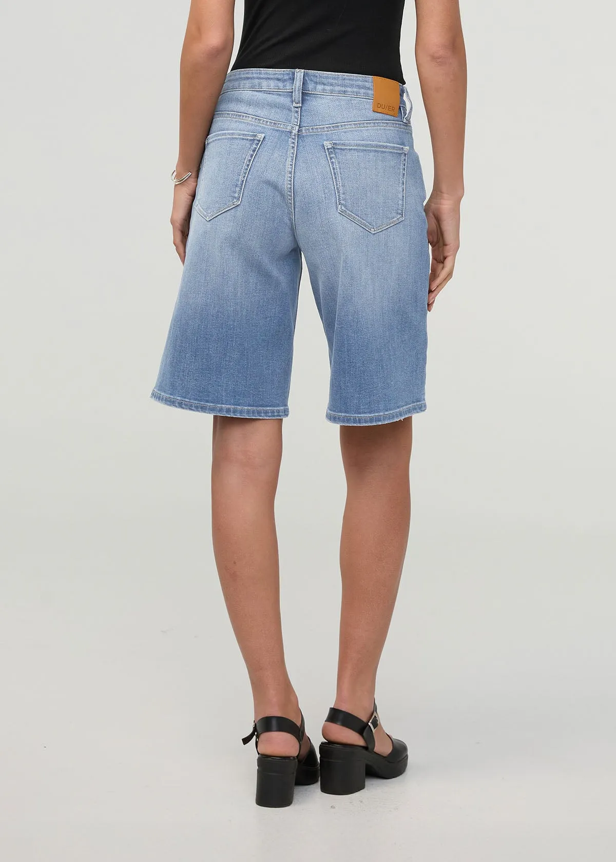 Performance Denim+ Mid Rise Loose Short - Vintage Seaside sold by DUER product image thumbnail 4