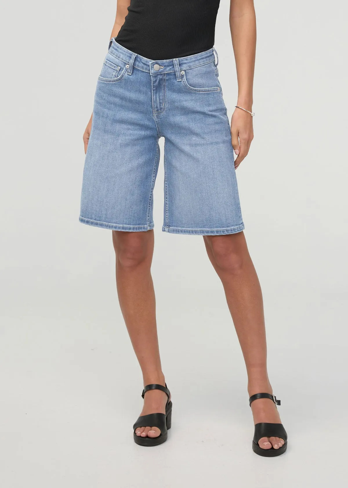 Performance Denim+ Mid Rise Loose Short sold by DUER product image thumbnail 2