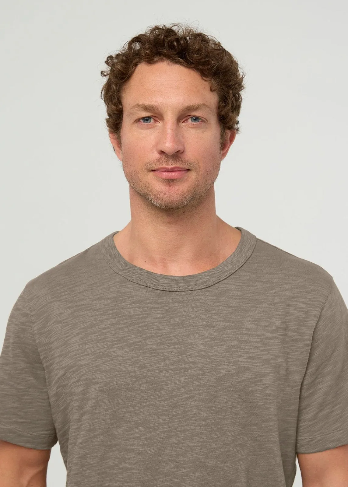 Midweight Slub Jersey Tee - Stone sold by DUER product image thumbnail 5