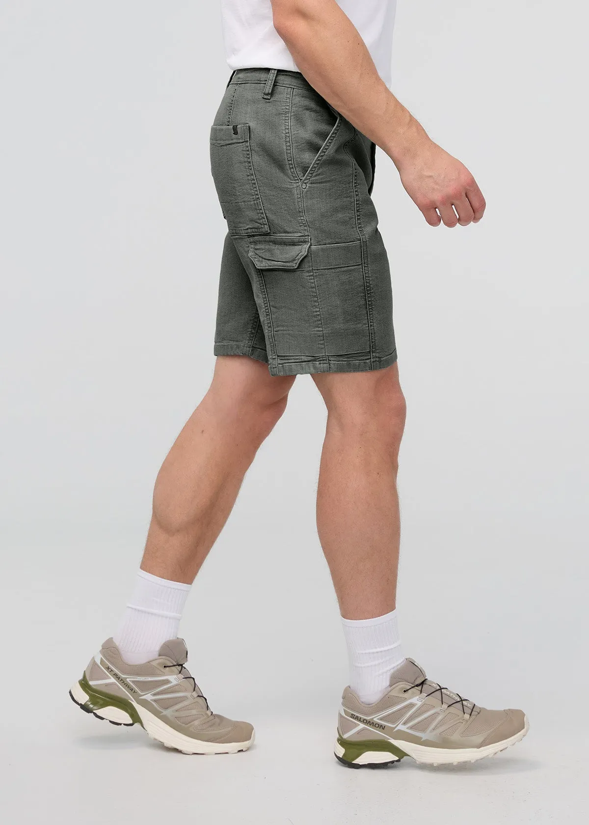 Stretch Canvas Cargo Short - Thyme sold by DUER product image thumbnail 3