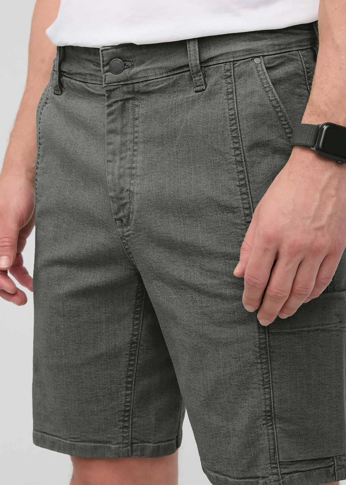 Stretch Canvas Cargo Short - Thyme sold by DUER product image thumbnail 5