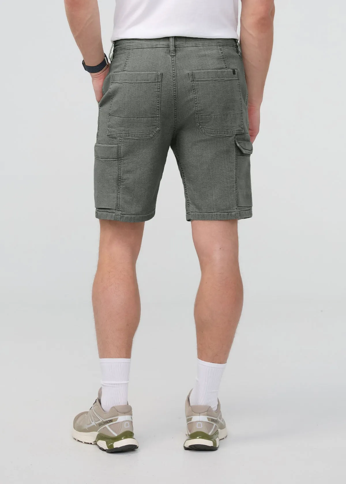 Stretch Canvas Cargo Short - Thyme sold by DUER product image thumbnail 4