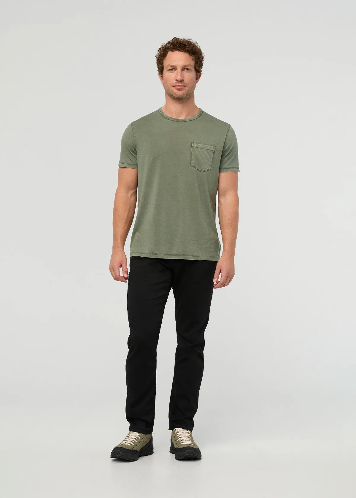 PurePima Pocket Tee - Washed Kelp sold by DUER product image thumbnail 2