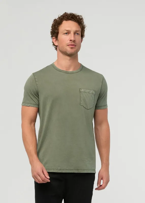 PurePima Pocket Tee - Washed Kelp made by DUER