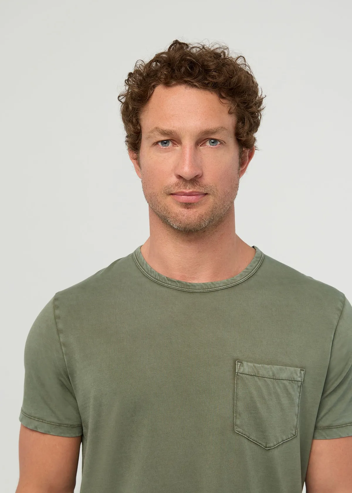PurePima Pocket Tee - Washed Kelp sold by DUER product image thumbnail 5