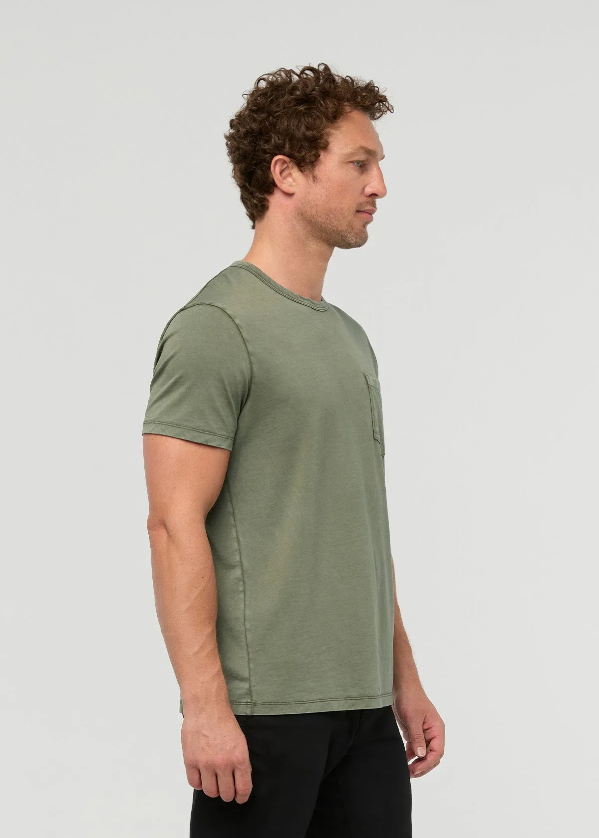 PurePima Pocket Tee - Washed Kelp sold by DUER product image thumbnail 3