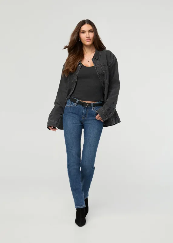 Performance Denim Mid Rise Slim Taper - Classic Stone made by DUER