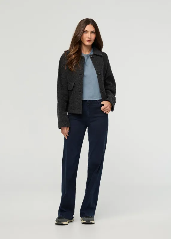 Performance Denim Luxe High Rise Wide Leg - Dusk made by DUER