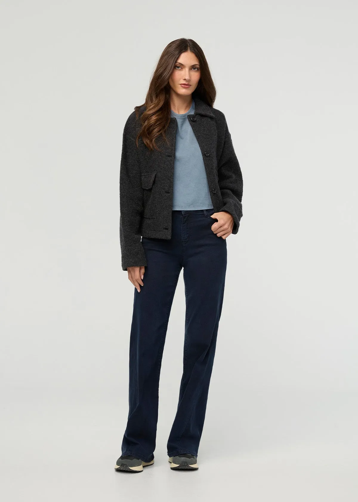 Performance Denim Luxe High Rise Wide Leg - Dusk sold by DUER