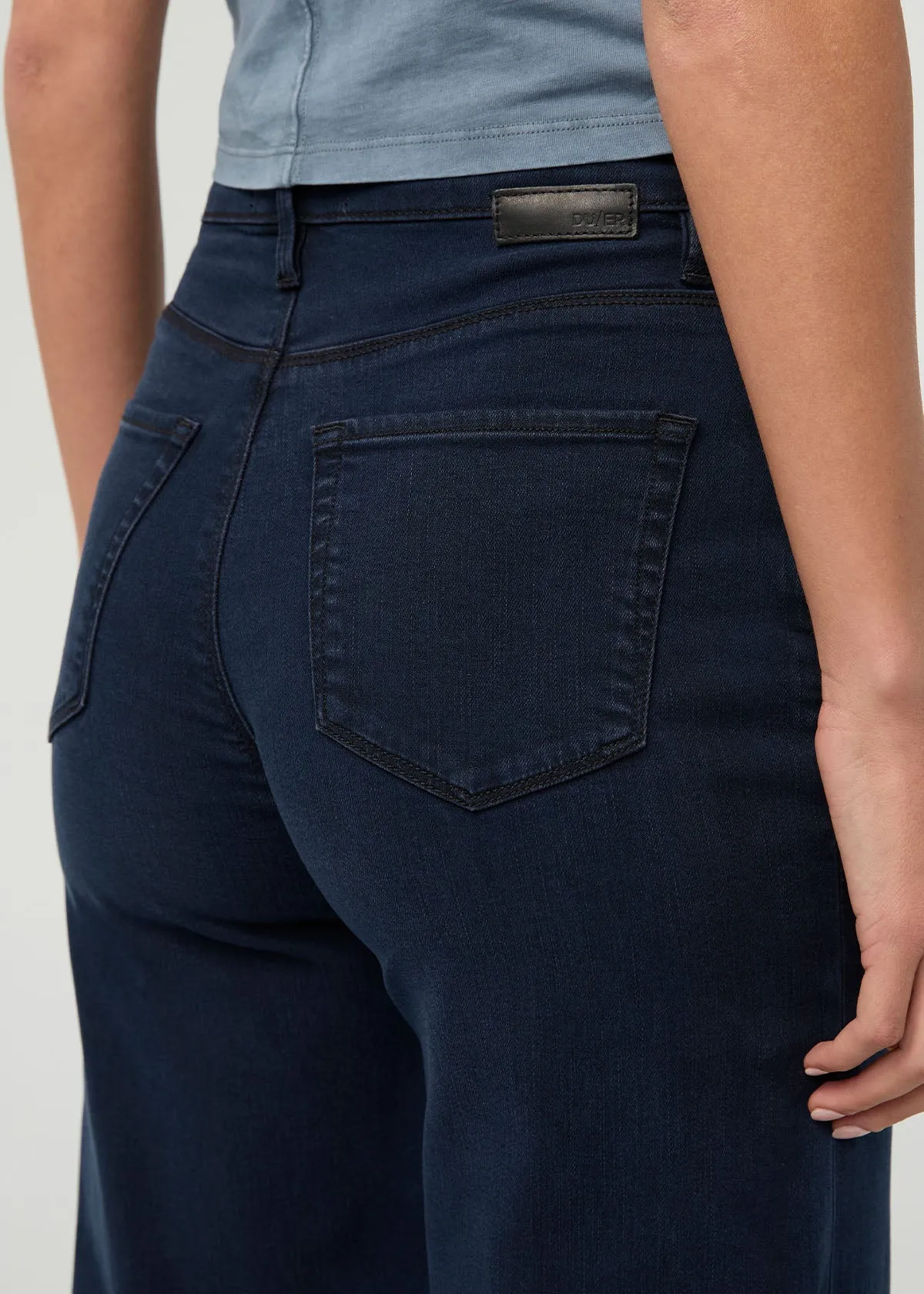 Performance Denim Luxe High Rise Wide Leg - Dusk sold by DUER product image thumbnail 5