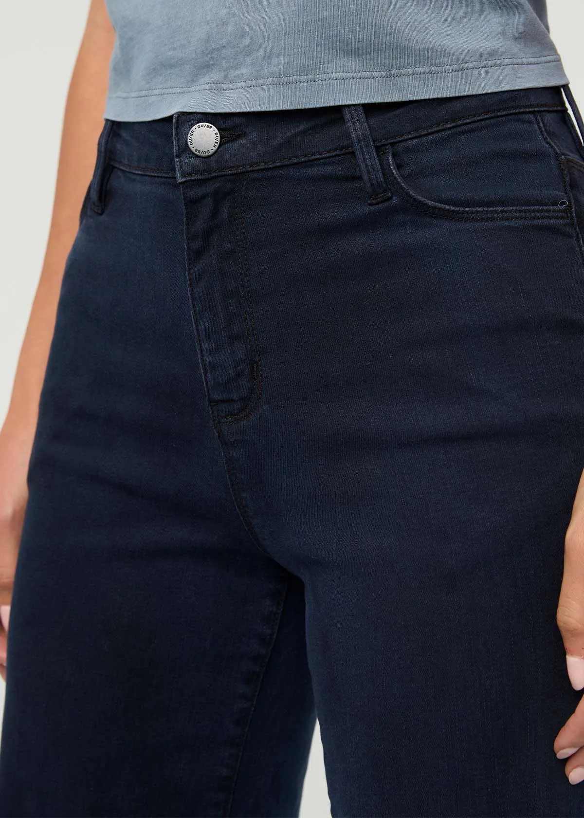 Performance Denim Luxe High Rise Wide Leg - Dusk sold by DUER product image thumbnail 4