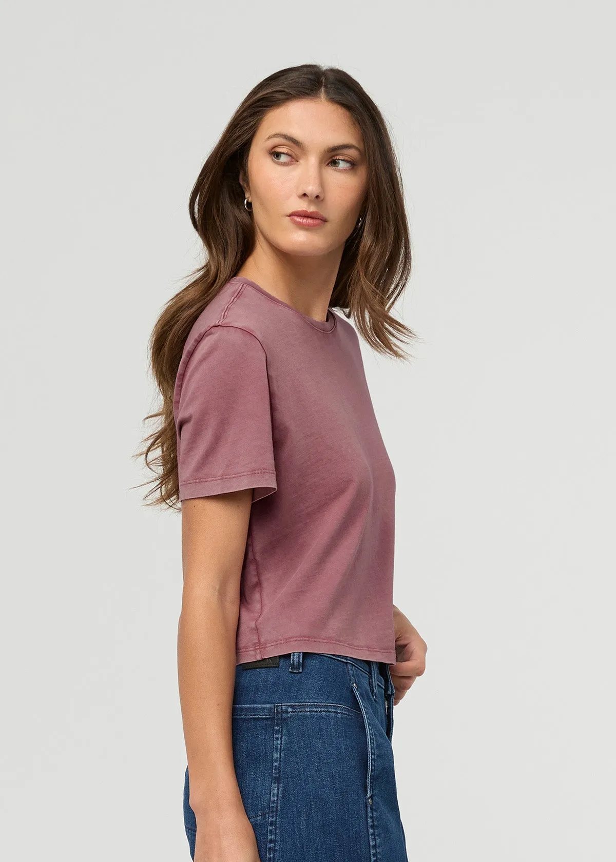 PurePima Boxy Tee - Washed Dusty Rose sold by DUER product image thumbnail 2
