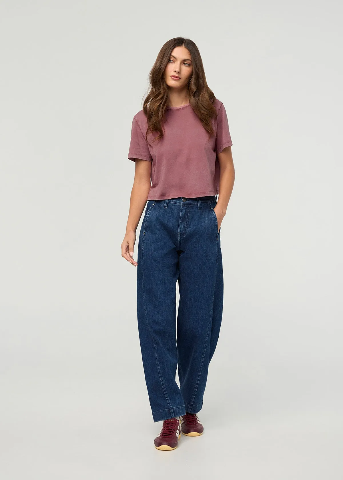 PurePima Boxy Tee - Washed Dusty Rose sold by DUER product image thumbnail 4
