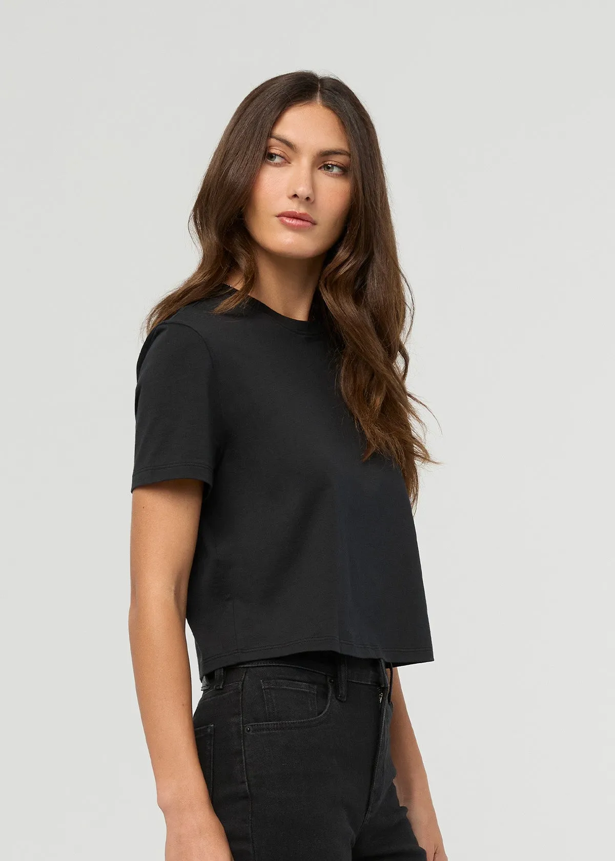 PurePima Boxy Tee - Black sold by DUER product image thumbnail 2