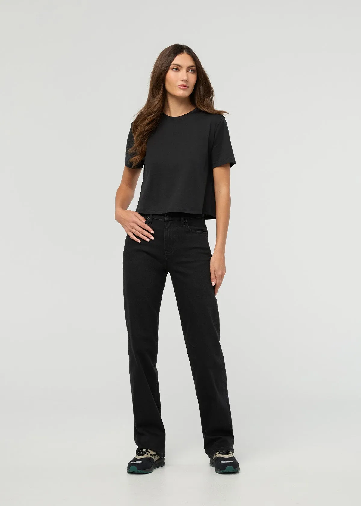 PurePima Boxy Tee - Black sold by DUER product image thumbnail 4