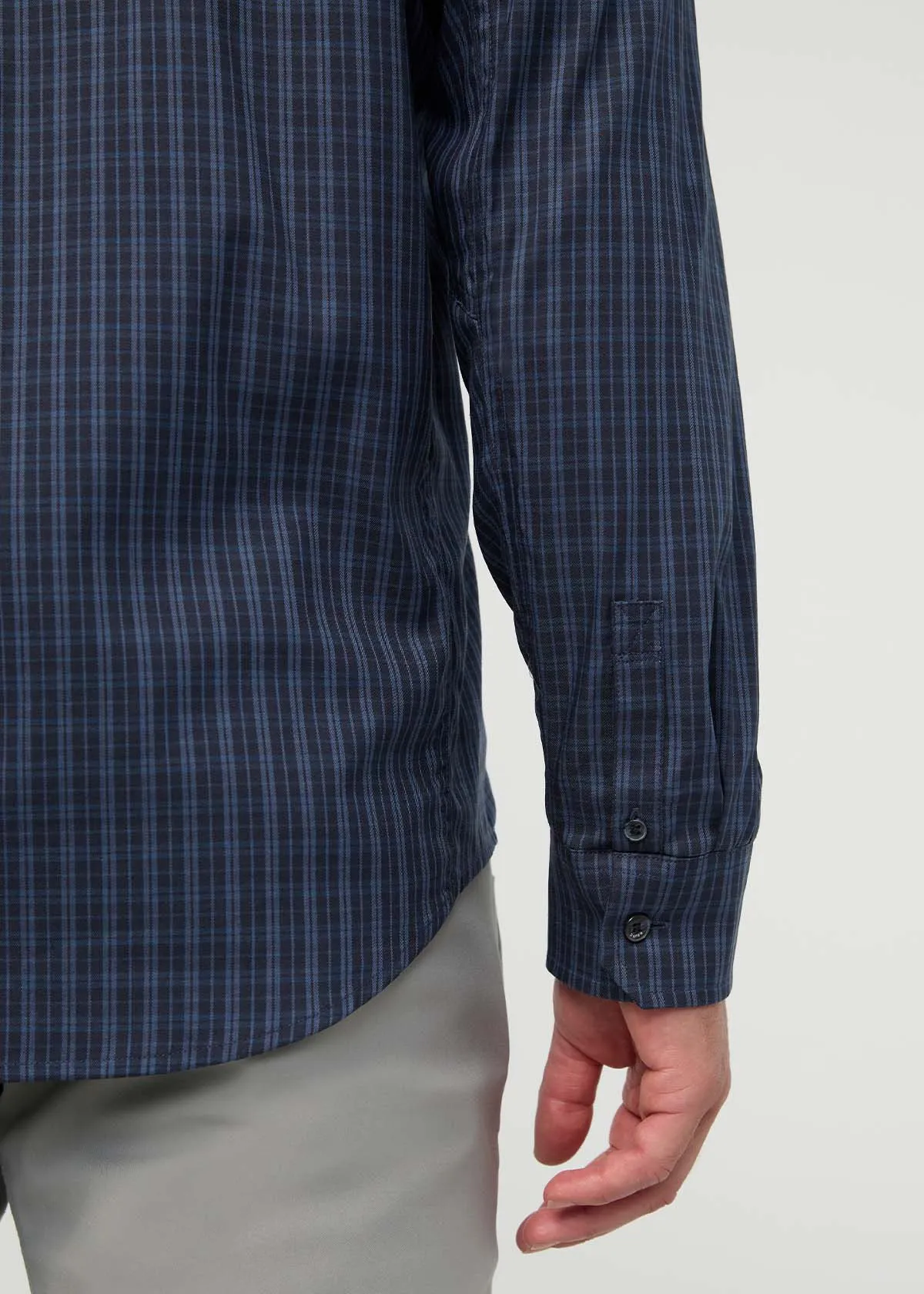 Cloudweight Twill One Pocket Shirt - Navy Check sold by DUER product image thumbnail 5