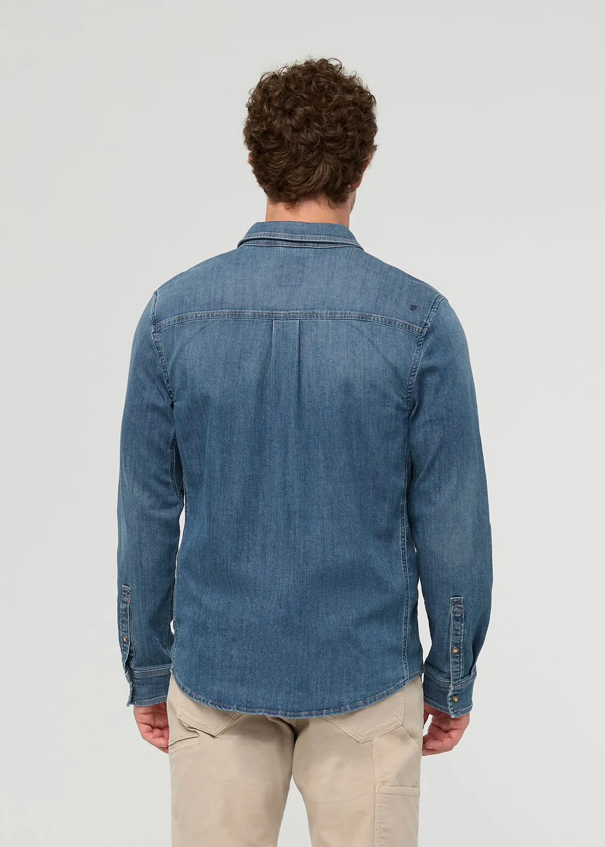 Performance Denim Lite Two- Pocket Shirt - Vintage Stone Wash sold by DUER product image thumbnail 4